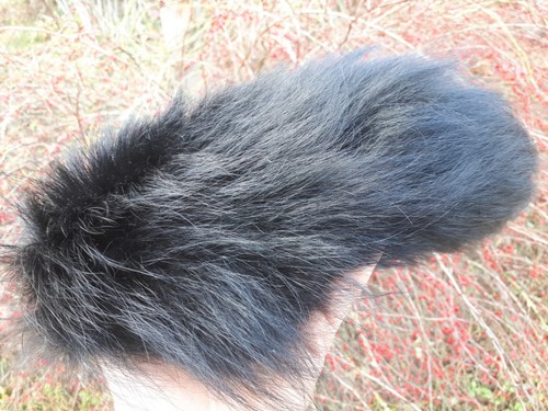 Real beautiful black fox fur - real,